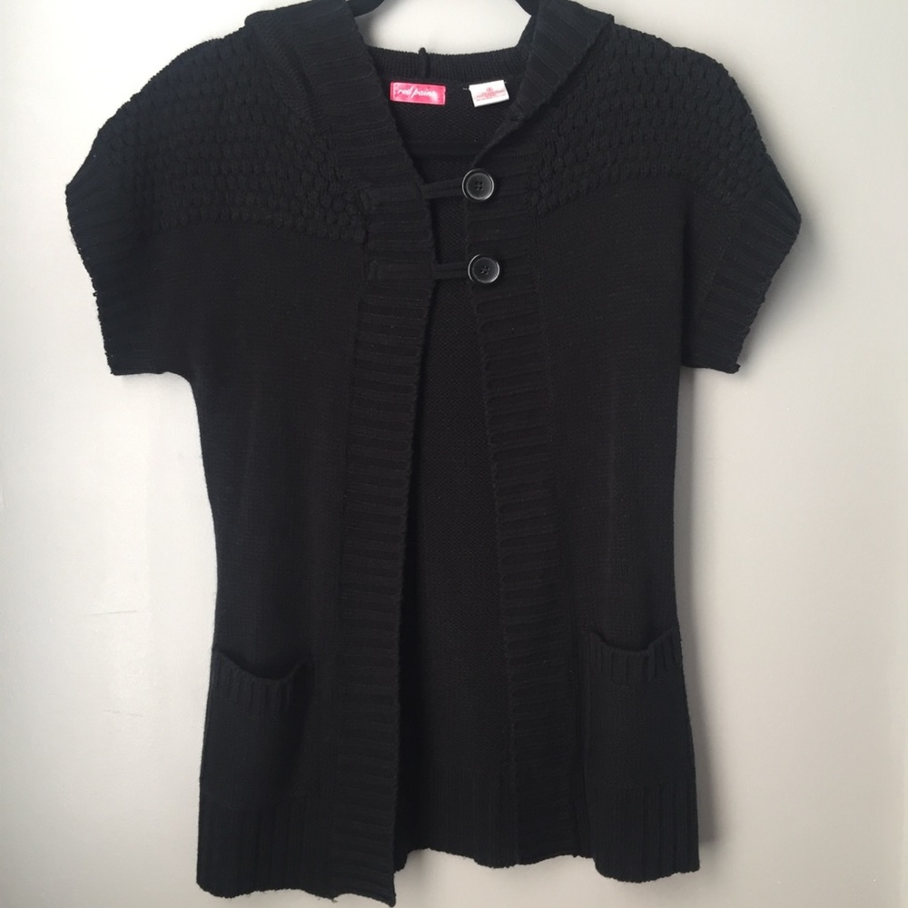 Knitted Cardigan with hood.